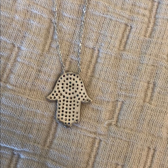 Sevil Silver Hamsa Necklace - Picture 4 of 4